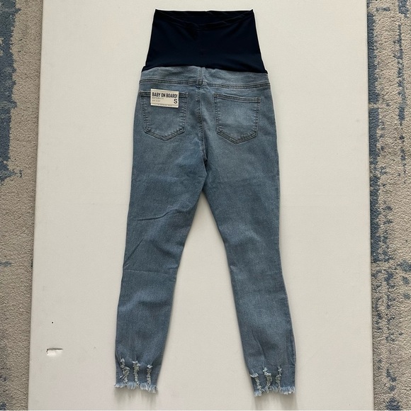 Gemma Rae Women’s Maternity Midi Short Ankle Jeans Size S - Picture 8 of 14